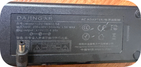 *Brand NEW*DAJING Dajing 19VDC6.32A power adapter 19V6.32A120W charger DJ-190632-SA Power Supply